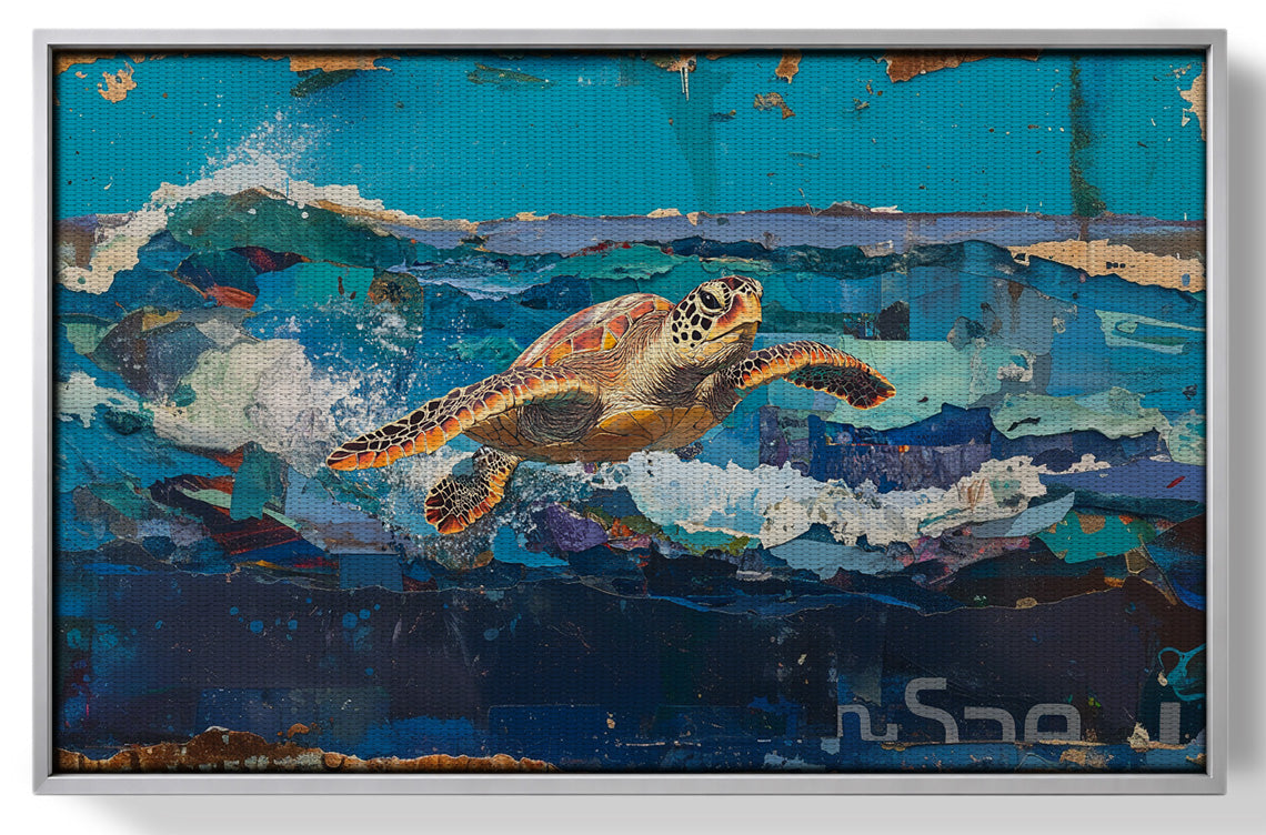 Sea Turtle Blue Ocean Caribbean wall art view 55