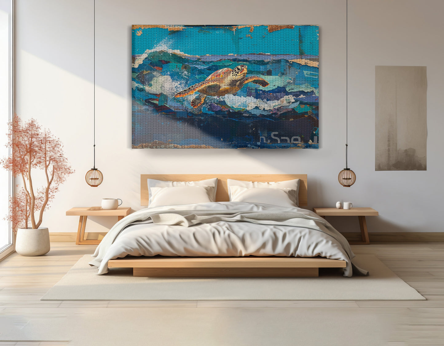Sea Turtle Blue Ocean Caribbean wall art view 15