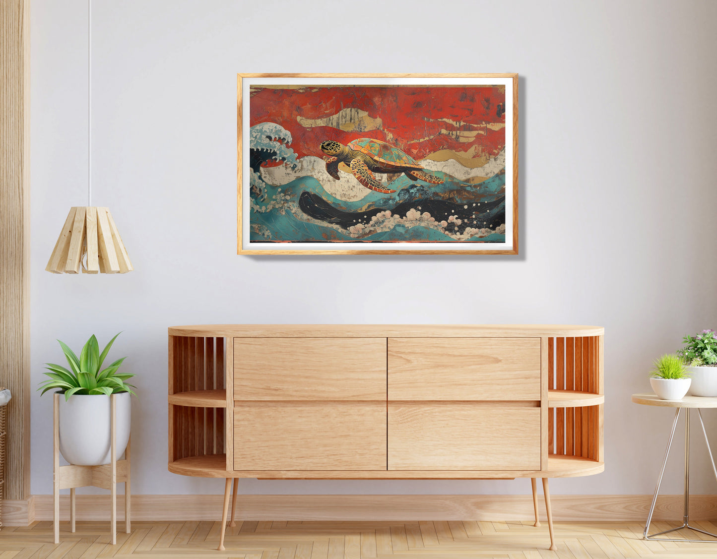 Sea Turtle Ocean Black Caribbean wall art view 74