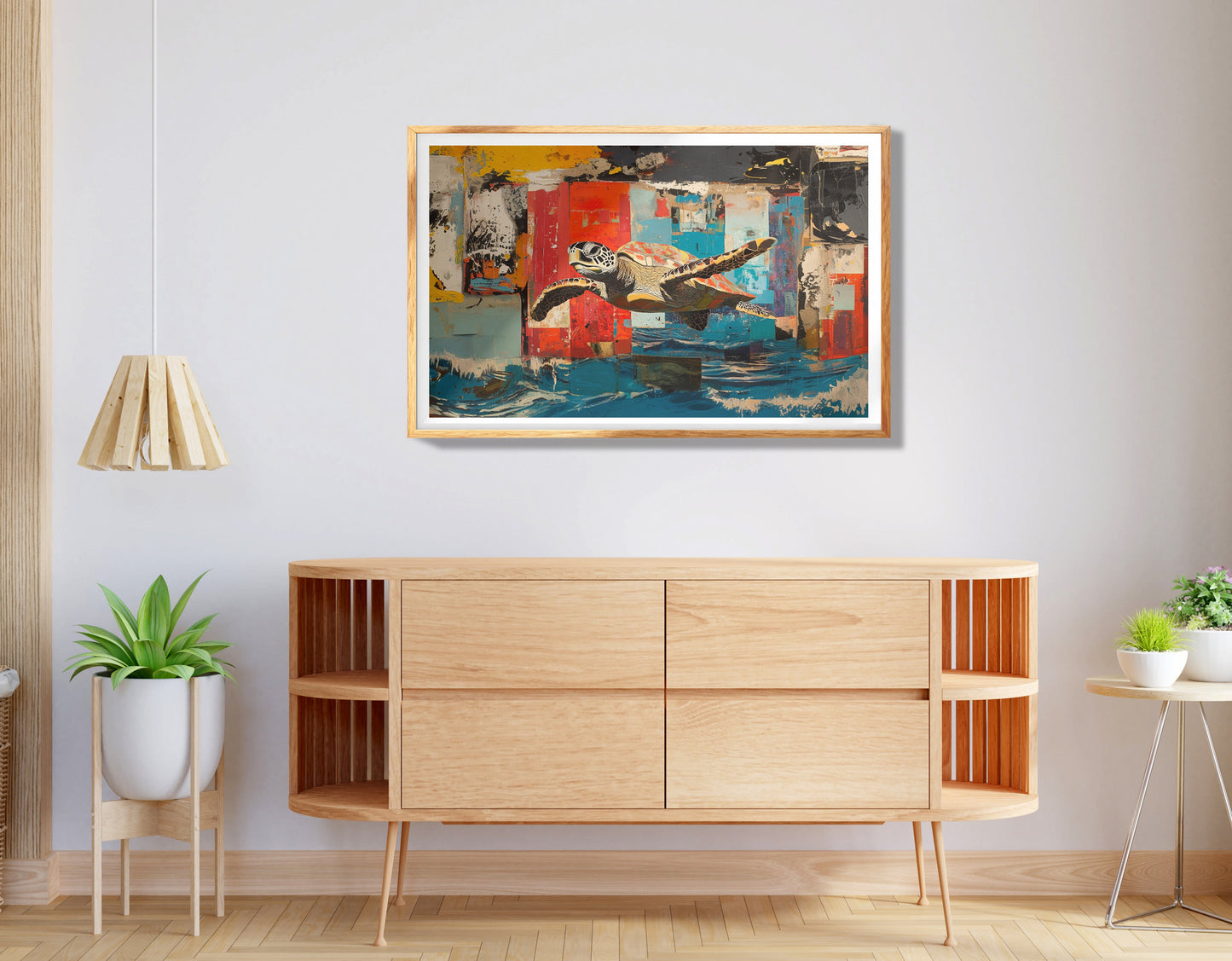 Sea Turtle Abstract Ocean Caribbean wall art view 74