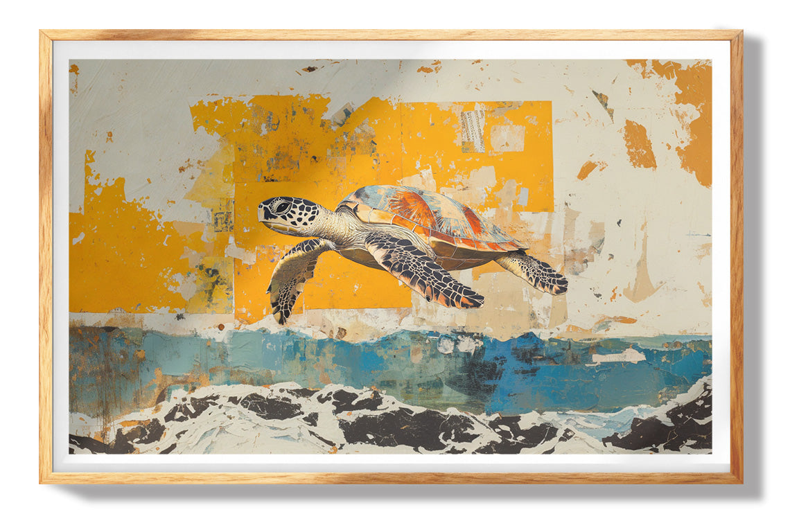 Sea Turtle Sunset Ocean Caribbean wall art view 73