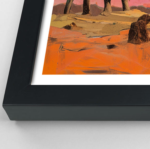 Elephant Sunset Safari Black African American canvas print view 70