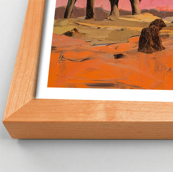 Elephant Sunset Safari Black African American canvas print view 82