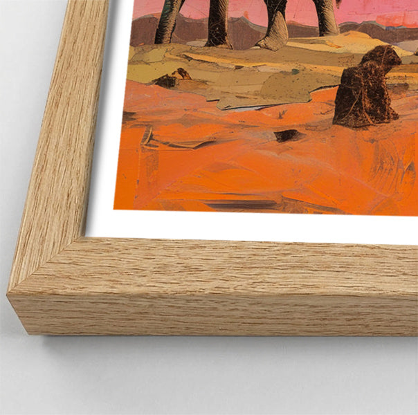Elephant Sunset Safari Black African American canvas print view 76