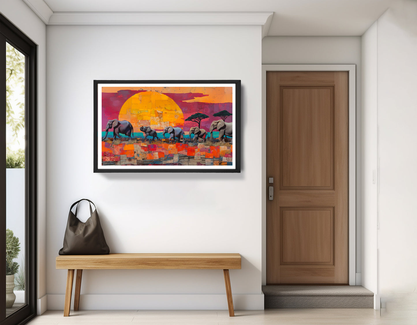 Elephant Parade Sunset Black African American canvas print view 71