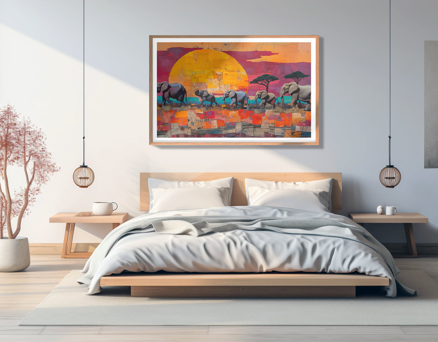 Elephant Parade Sunset Black African American canvas print view 81