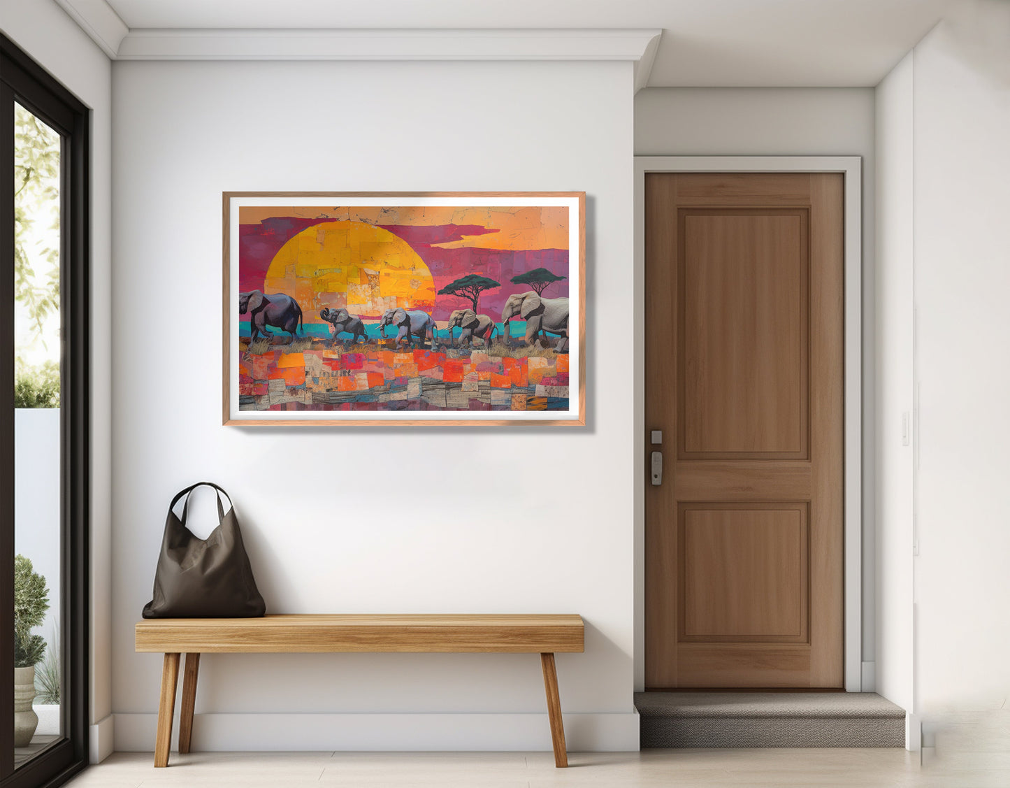 Elephant Parade Sunset Black African American canvas print view 83