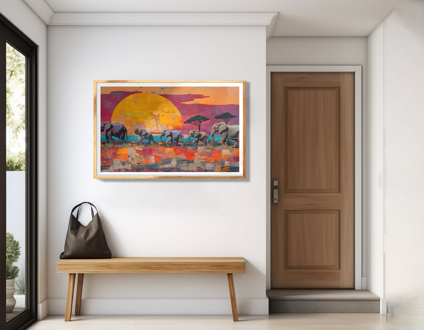 Elephant Parade Sunset Black African American canvas print view 77