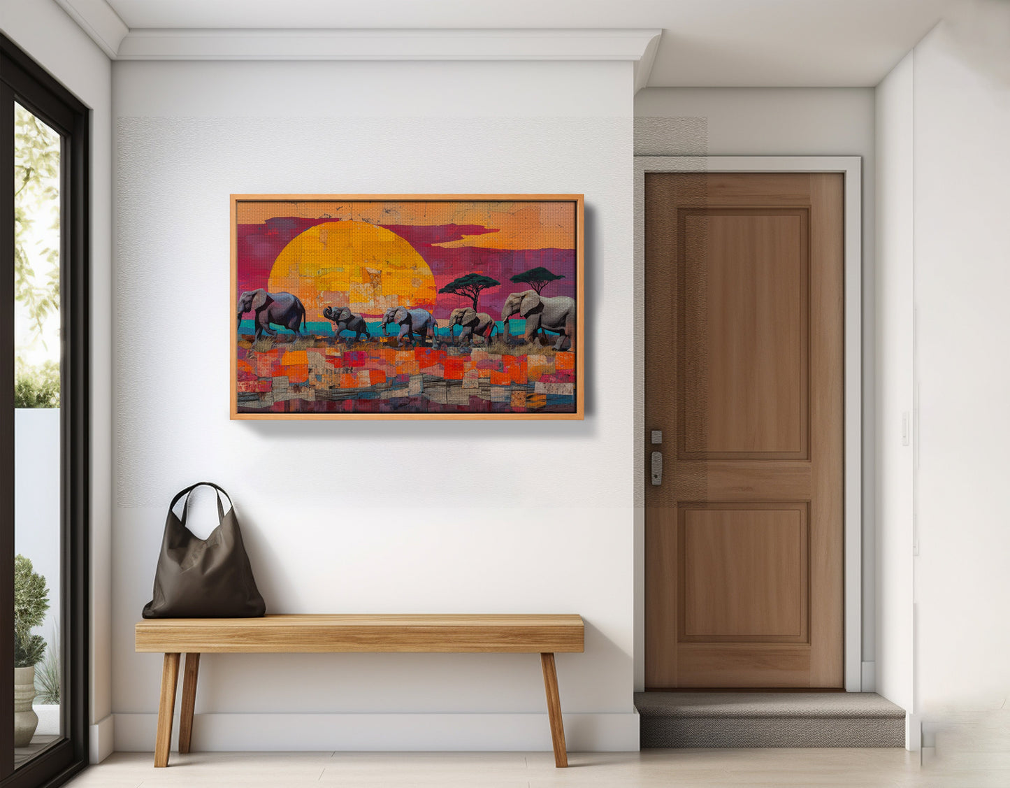 Elephant Parade Sunset Black African American canvas print view 47