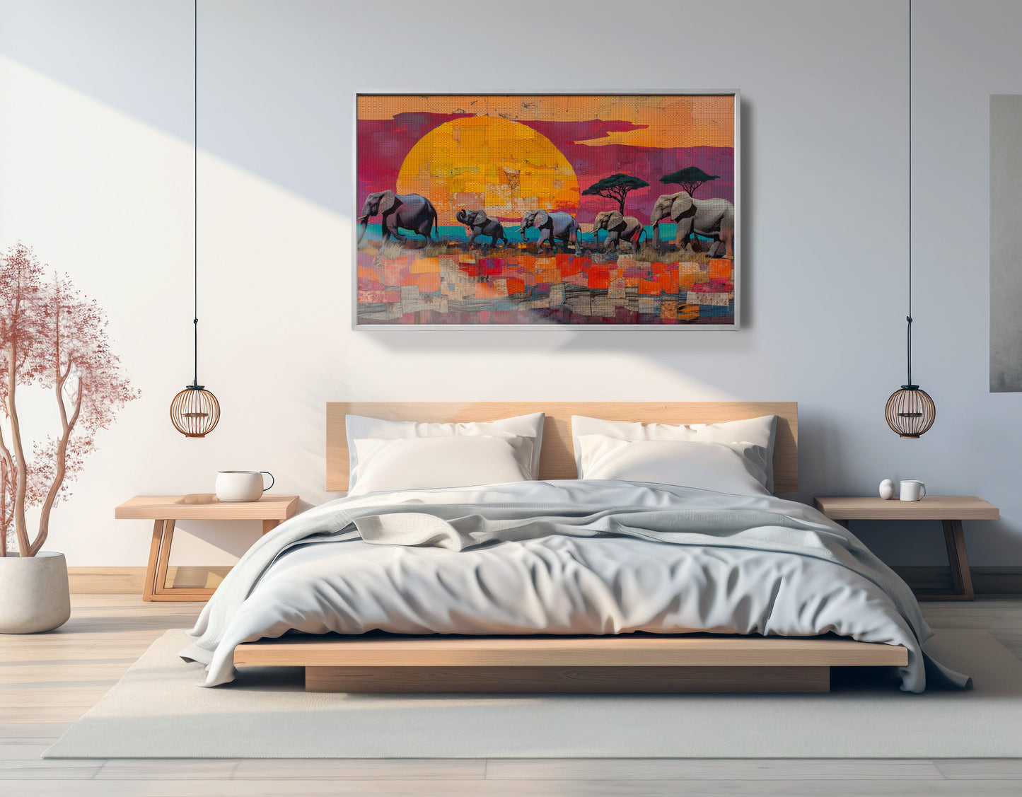 Elephant Parade Sunset Black African American canvas print view 57
