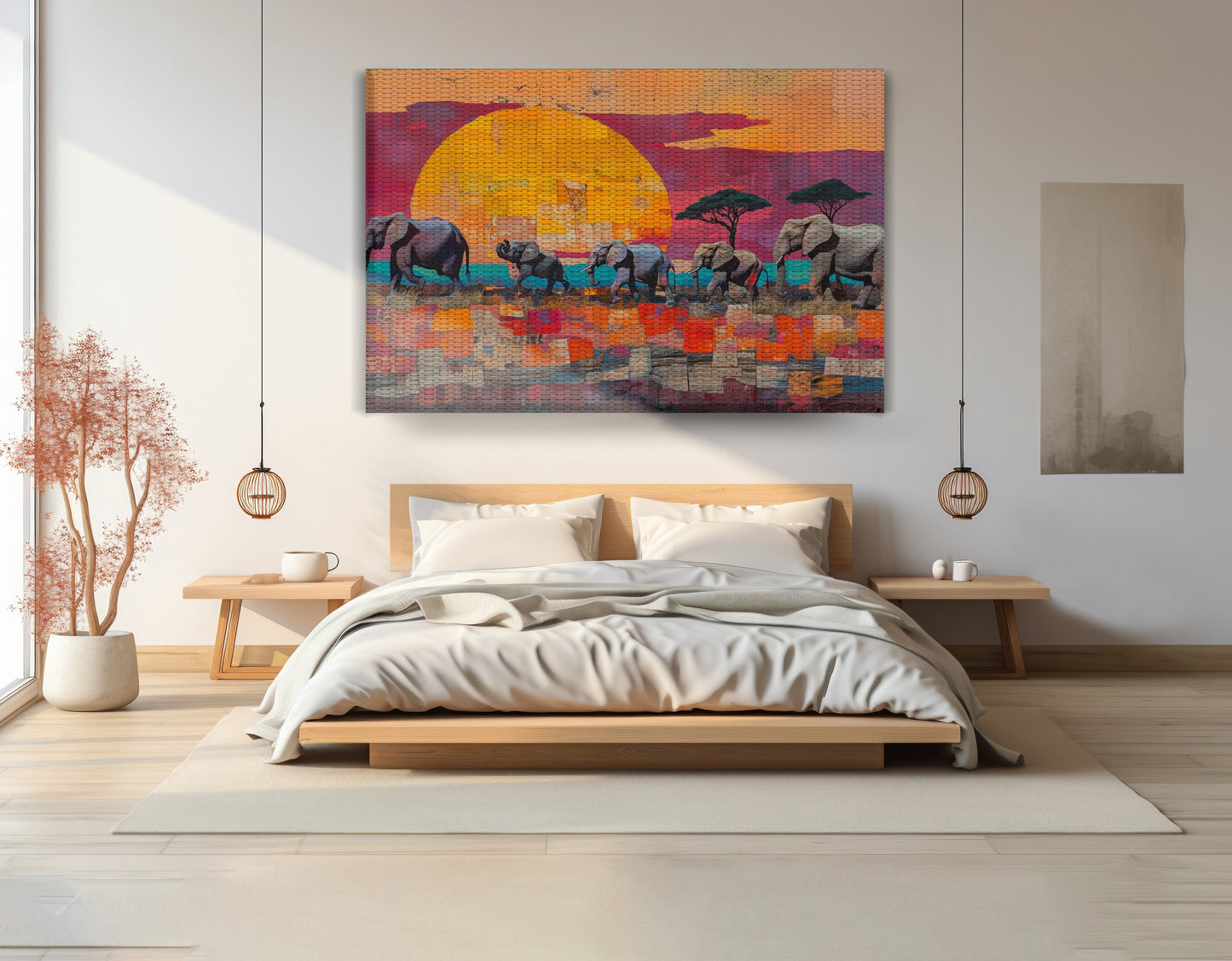 Elephant Parade Sunset Black African American canvas print view 15