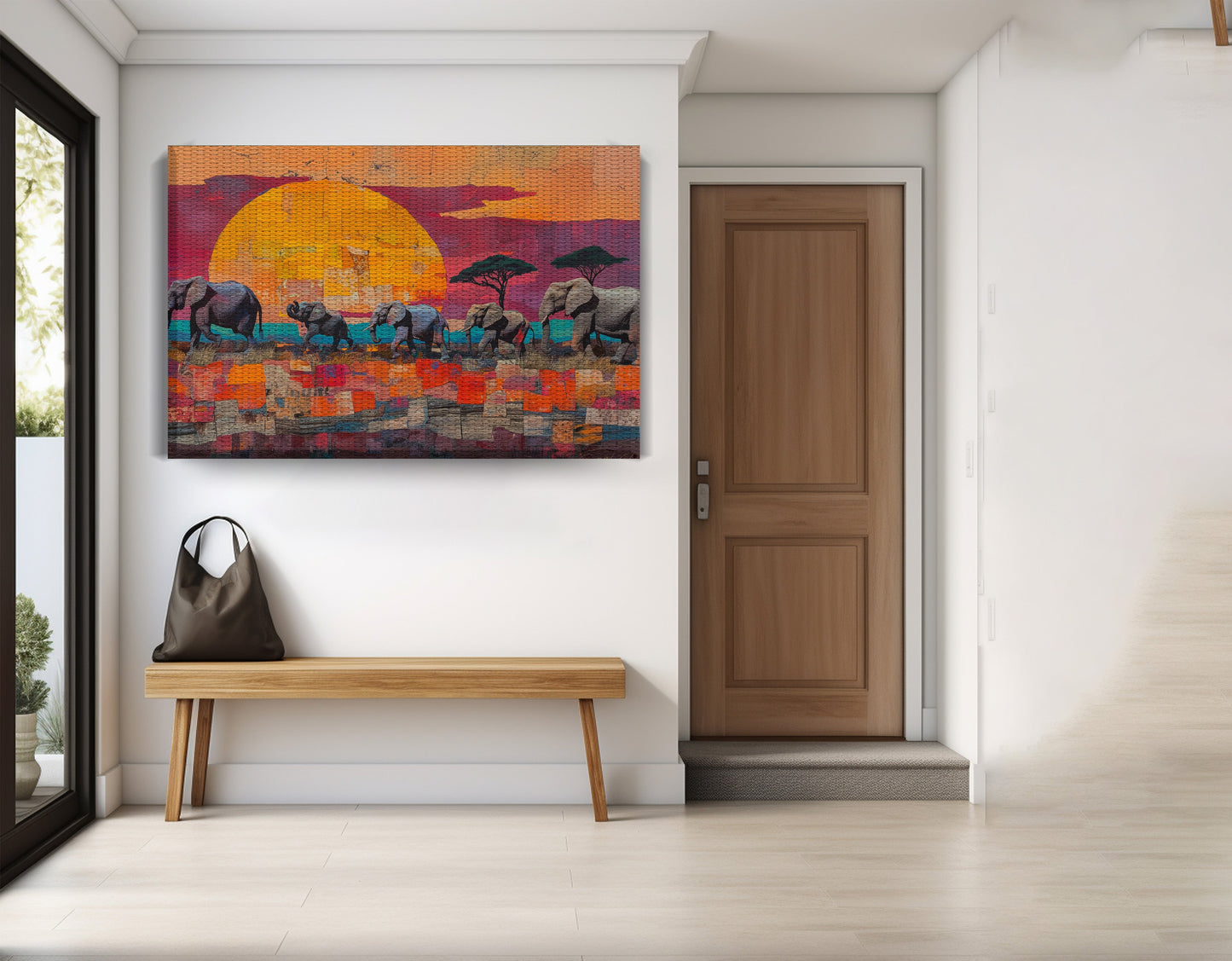 Elephant Parade Sunset Black African American canvas print view 17