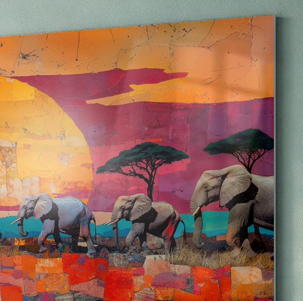 Elephant Parade Sunset Black African American canvas print view 22