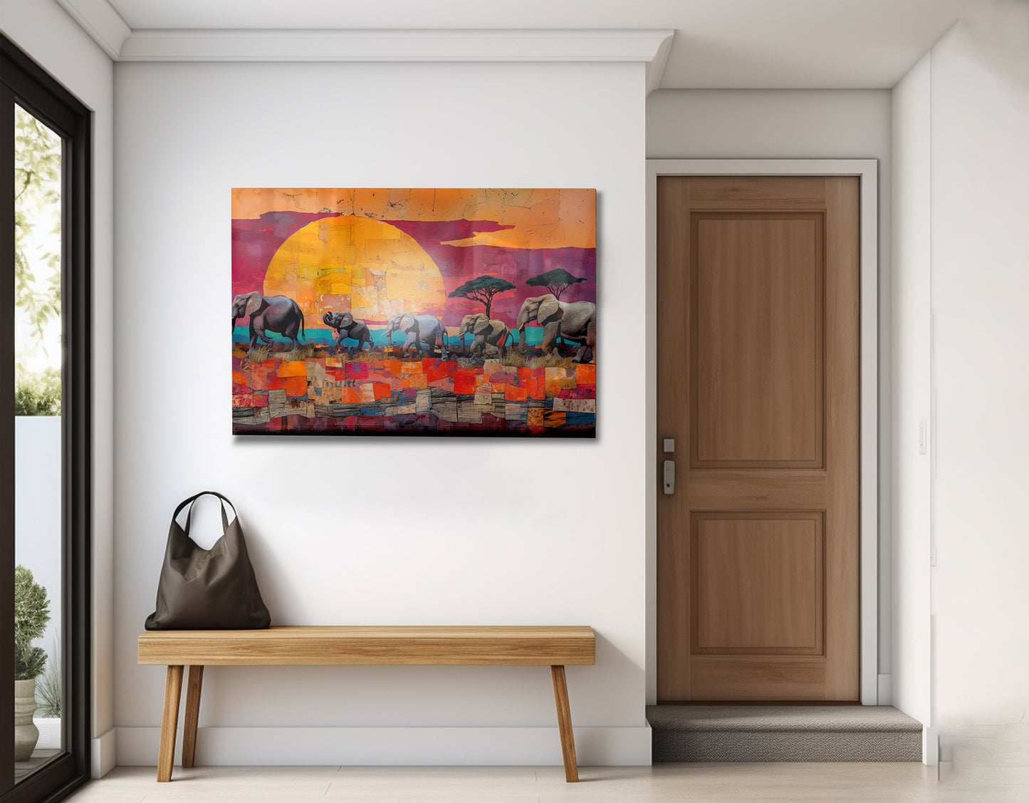 Elephant Parade Sunset Black African American canvas print view 23