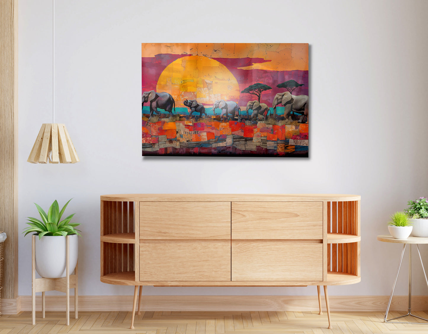 Elephant Parade Sunset Black African American canvas print view 20