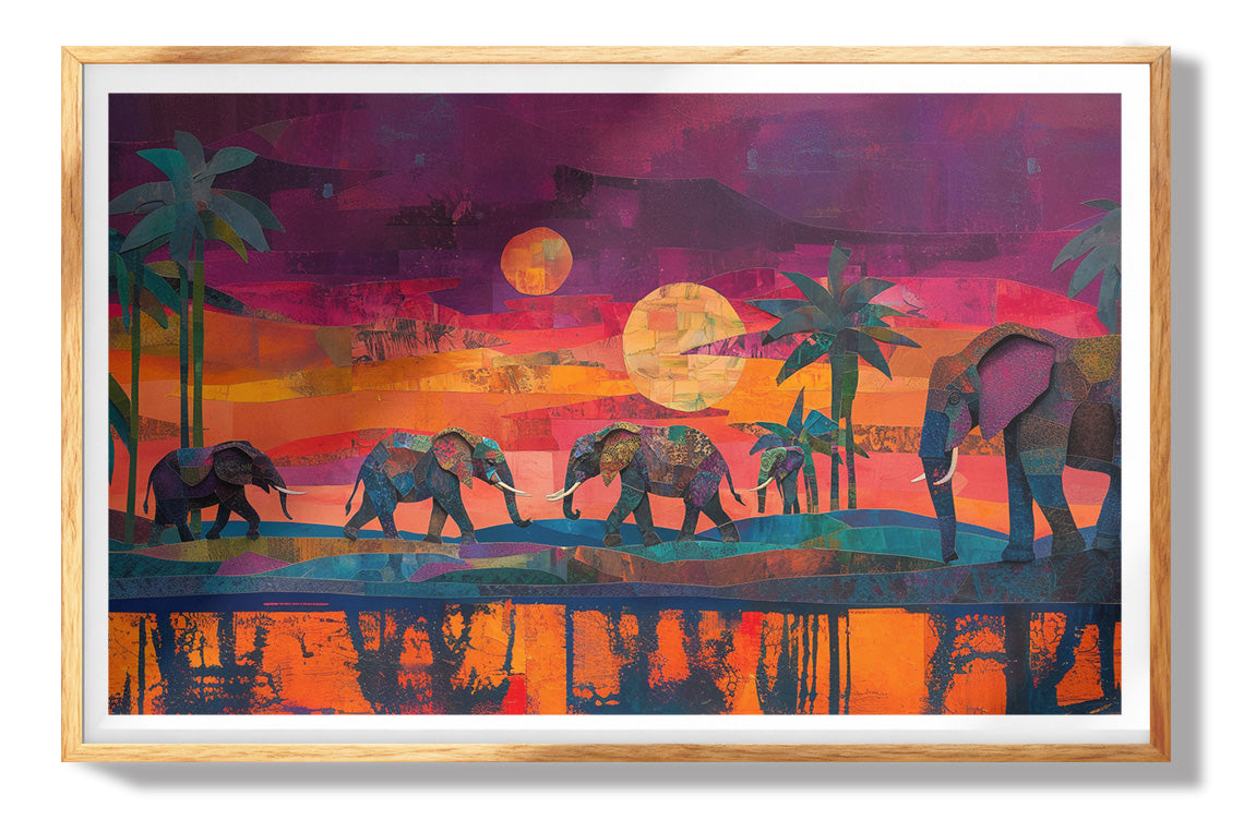 Elephant Parade Sunset Black African American canvas print view 73