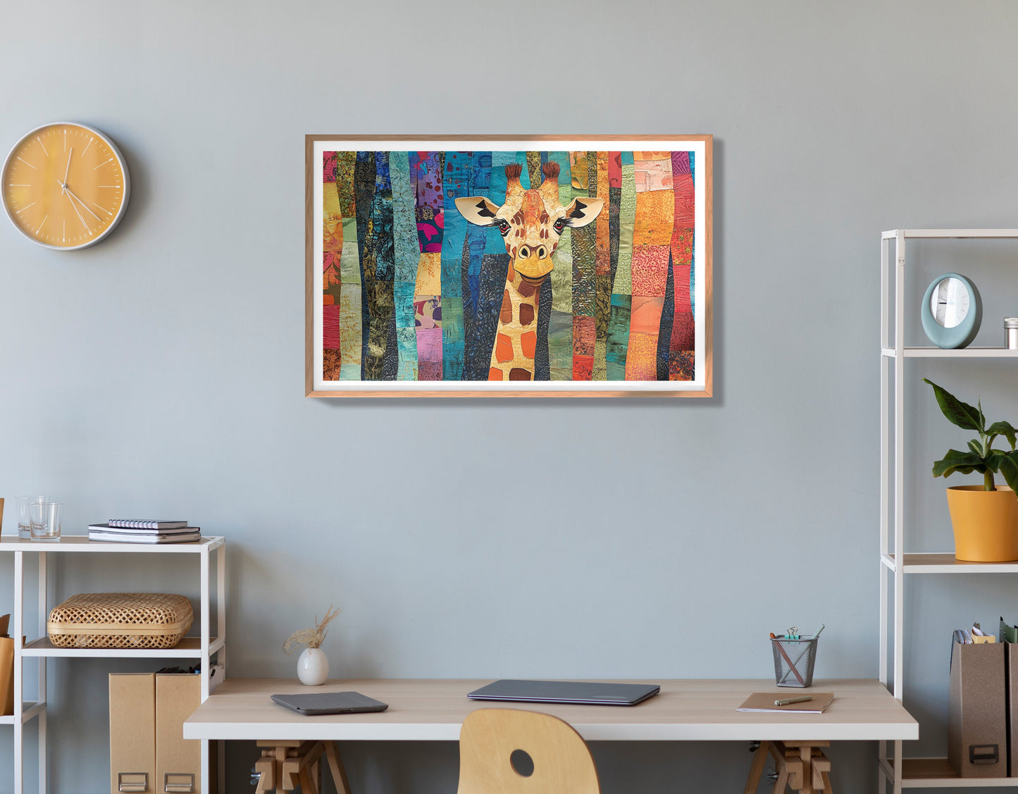 Giraffe Forest Pattern African American canvas print view 23