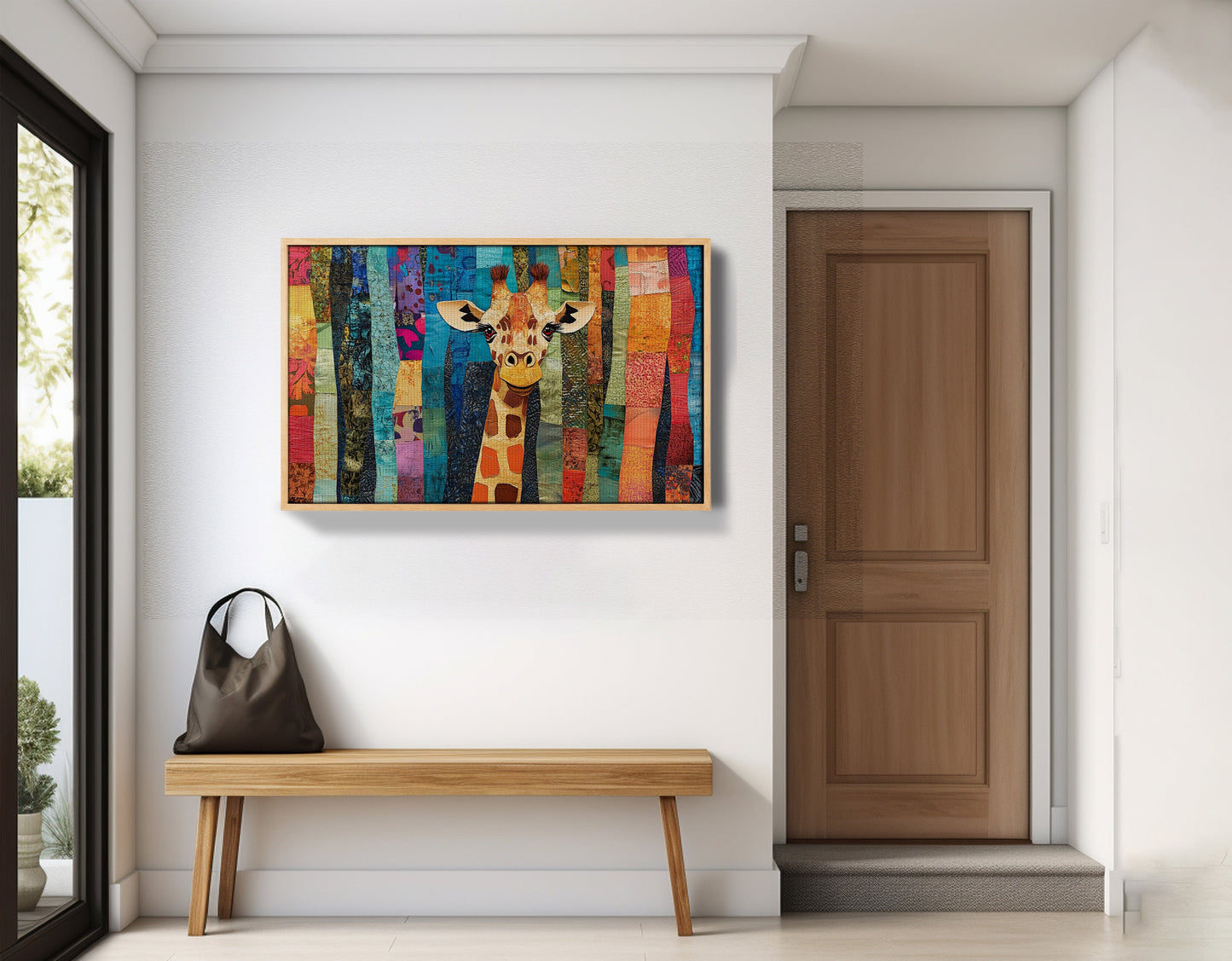 Giraffe Forest Pattern African American canvas print view 15