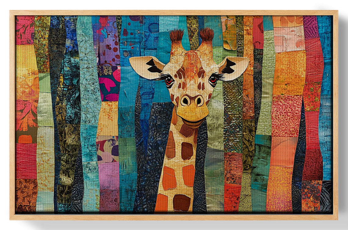 Giraffe Forest Pattern African American canvas print view 13