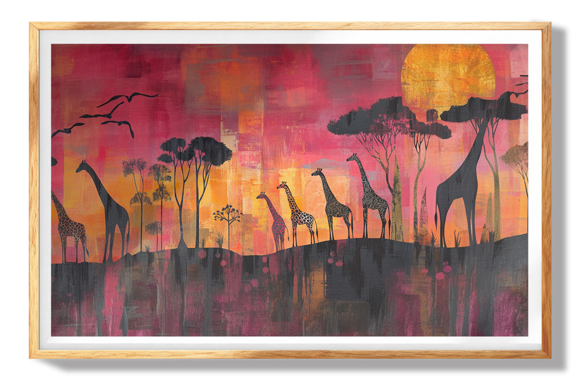 Giraffe Forest Pattern African American canvas print view 18