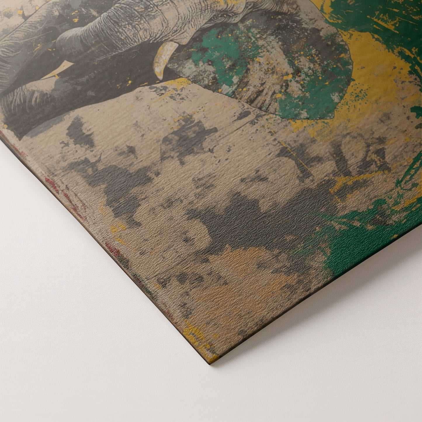 Abstract Elephant Green African American abstract art artwork by MoomZee Artwork