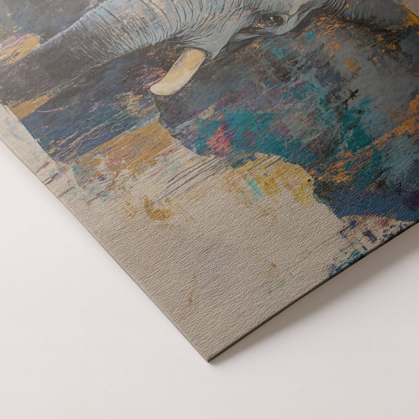 Abstract Elephant Blue African American abstract art artwork by MoomZee Artwork