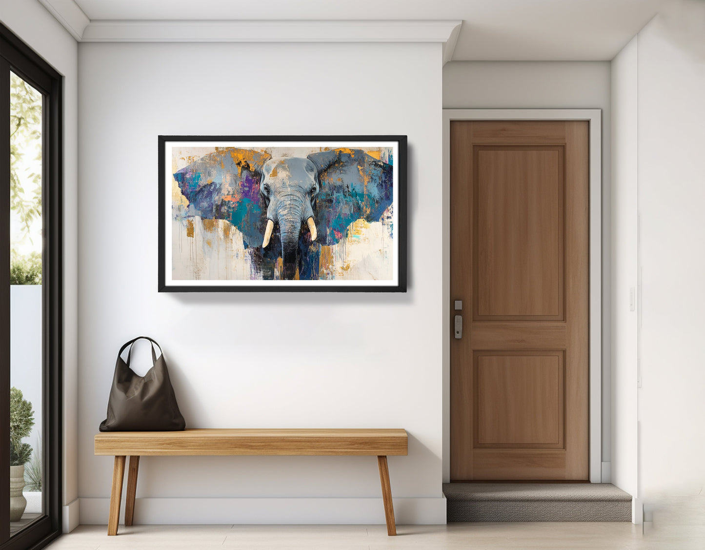 Abstract Elephant Blue African American abstract art view 71