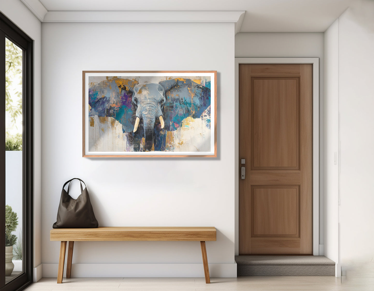 Abstract Elephant Blue African American abstract art view 83