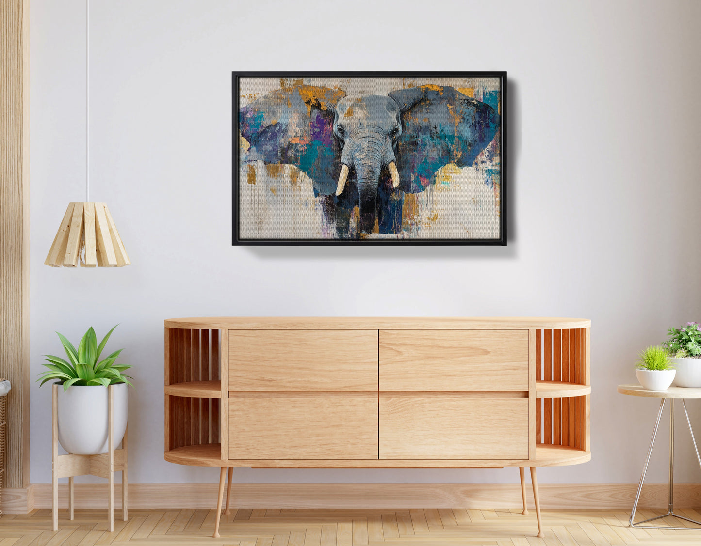 Abstract Elephant Blue African American abstract art view 26
