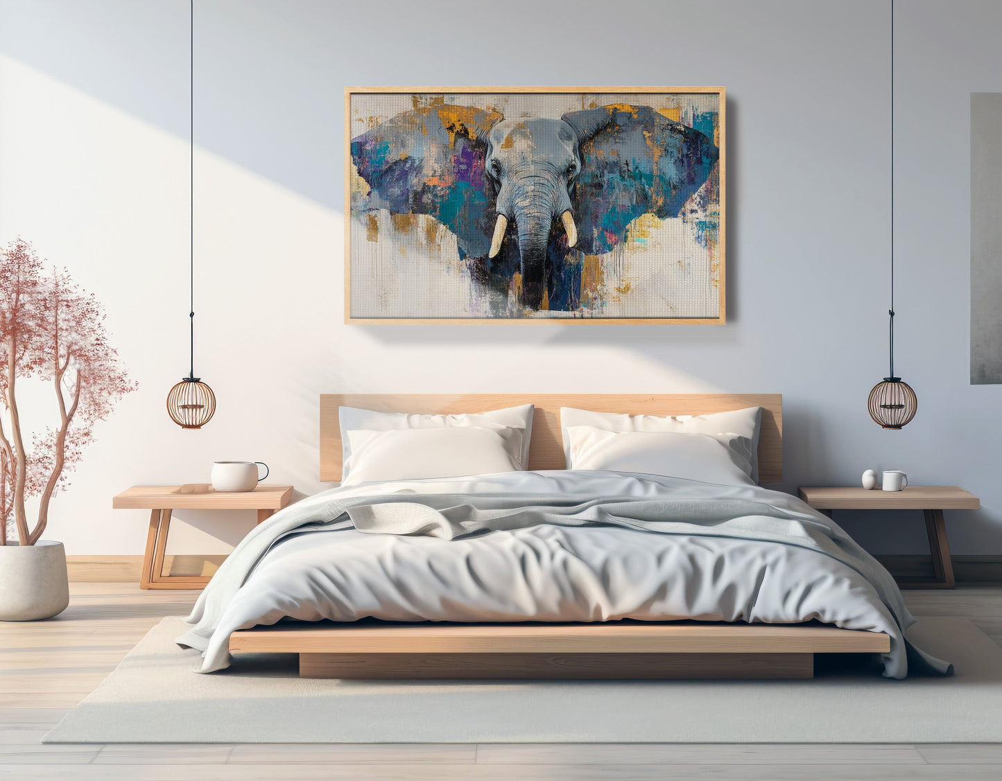 Abstract Elephant Blue African American abstract art view 51