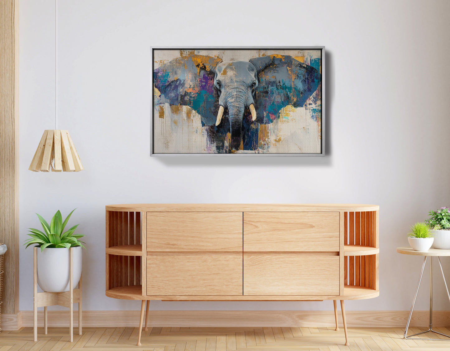 Abstract Elephant Blue African American abstract art view 56