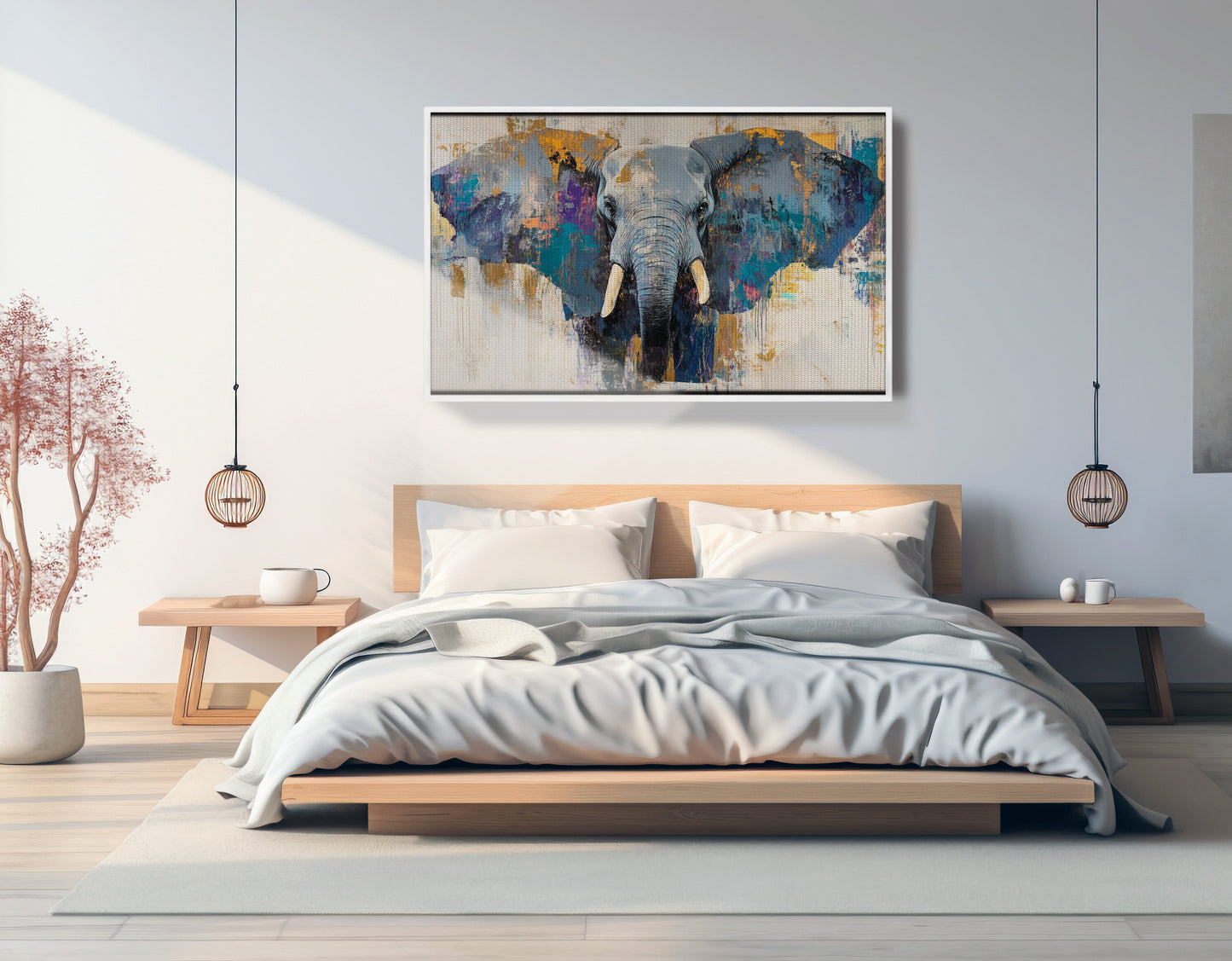 Abstract Elephant Blue African American abstract art view 63