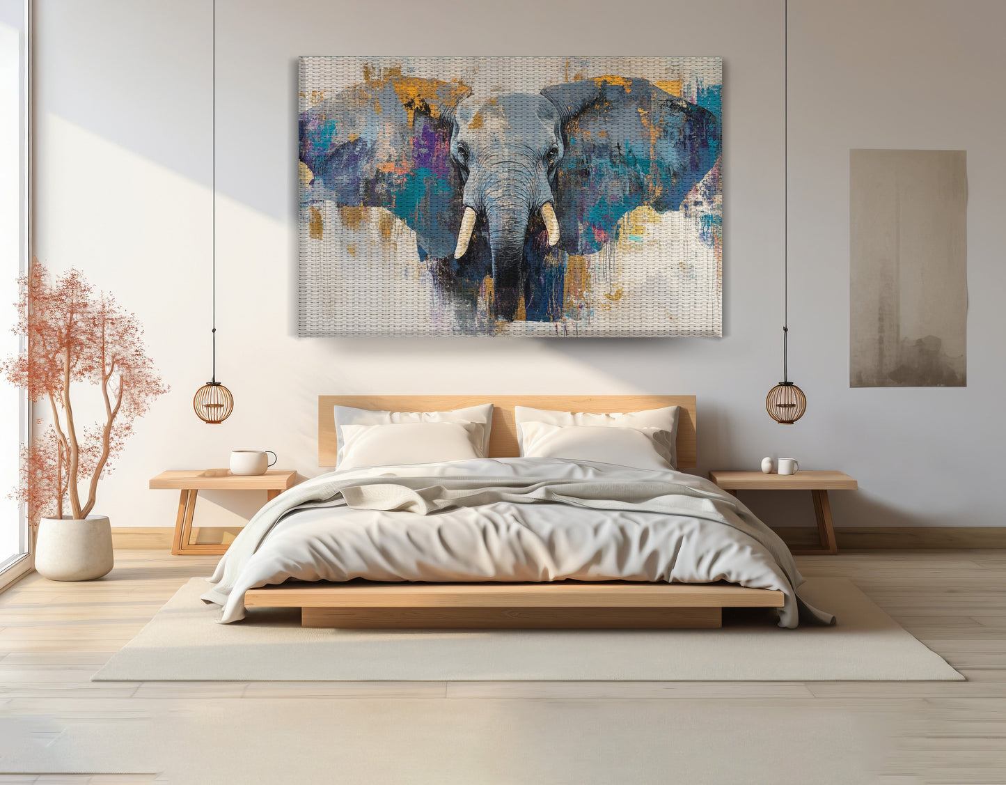 Abstract Elephant Blue African American abstract art view 15