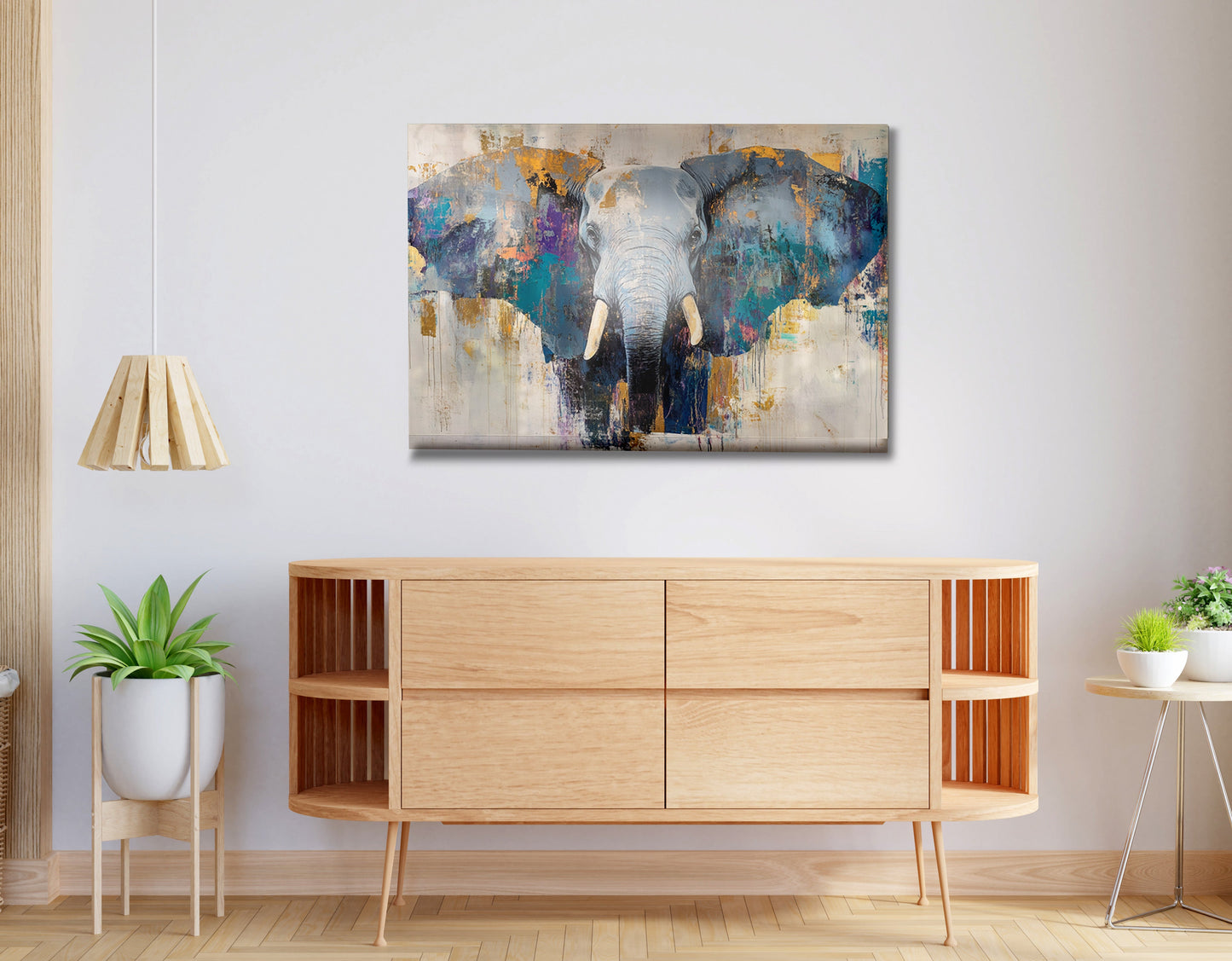 Abstract Elephant Blue African American abstract art view 20