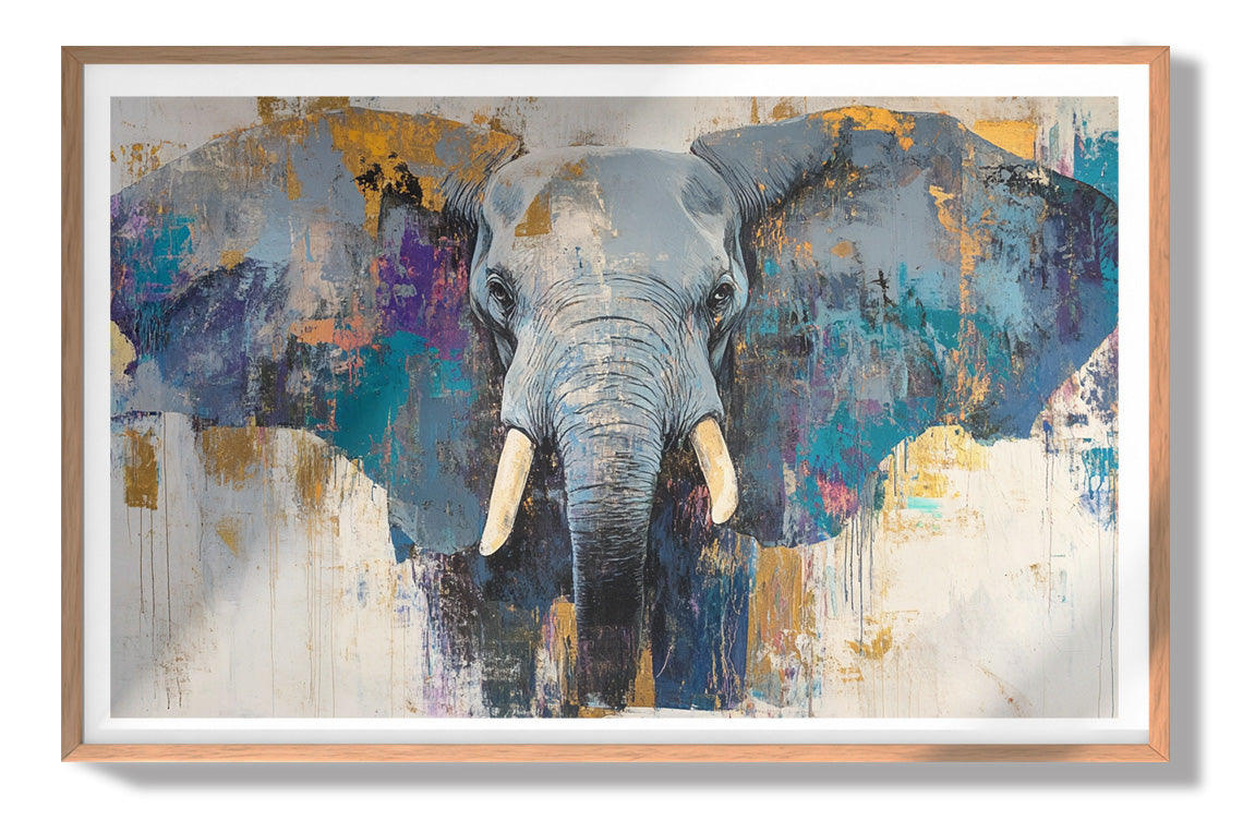 Abstract Elephant Blue African American abstract art view 79