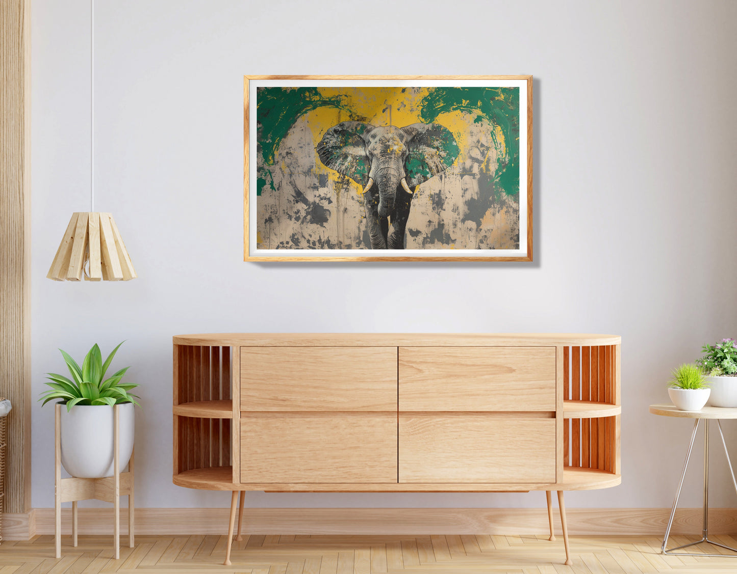 Abstract Elephant Blue African American abstract art view 74