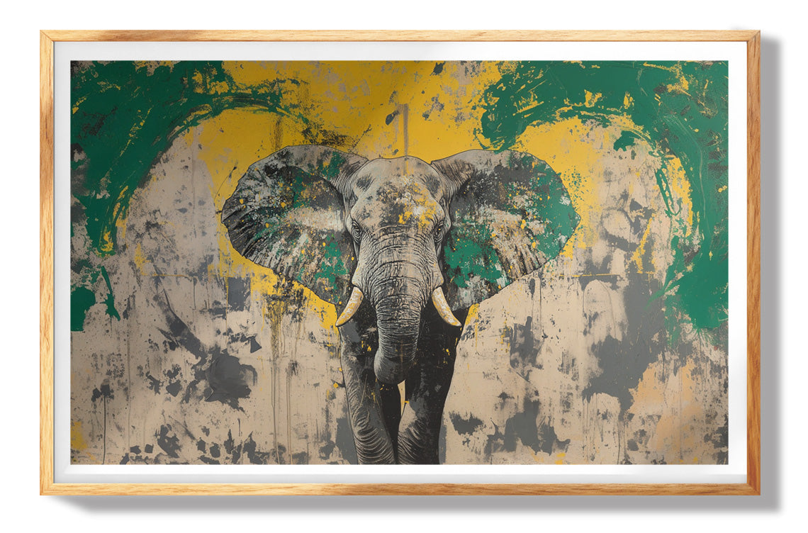 Abstract Elephant Blue African American abstract art view 73