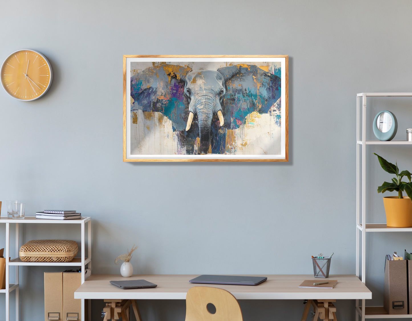 Abstract Giraffe Gold African American abstract art view 78