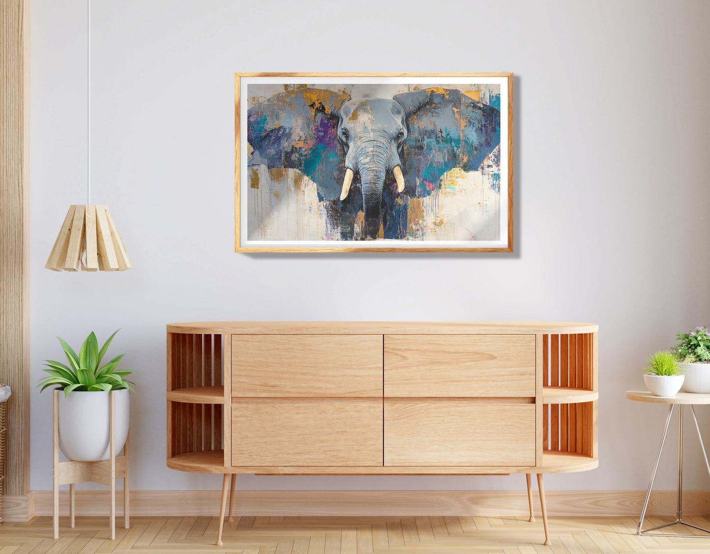 Abstract Giraffe Gold African American abstract art view 74
