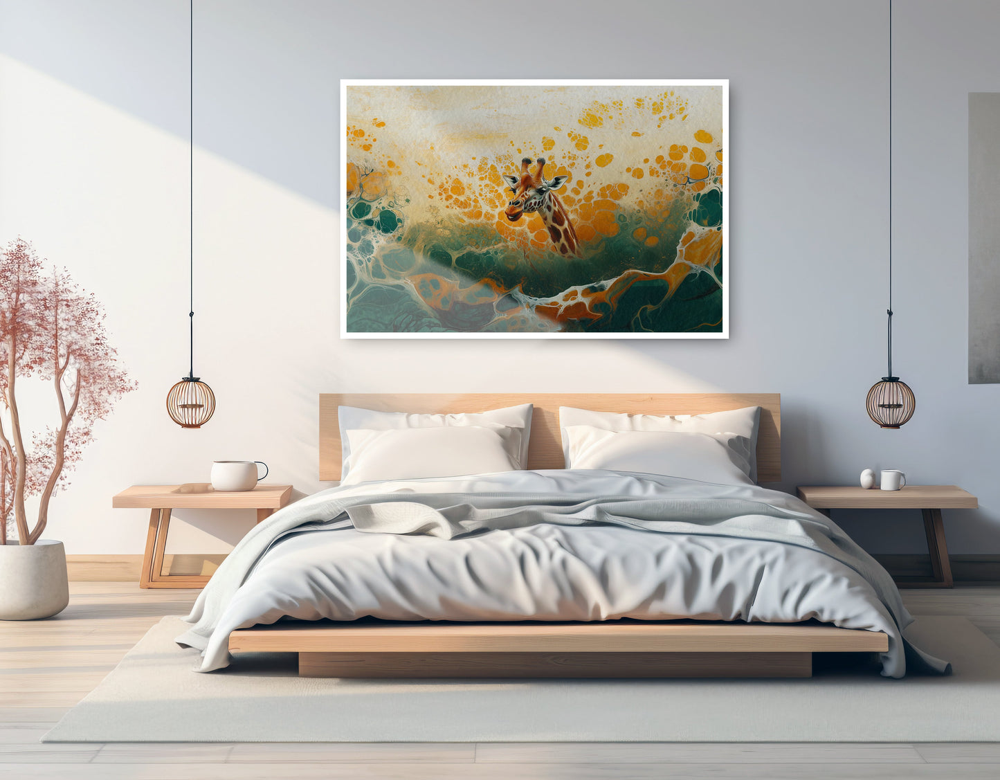 Abstract Giraffe Gold African American abstract art artwork view