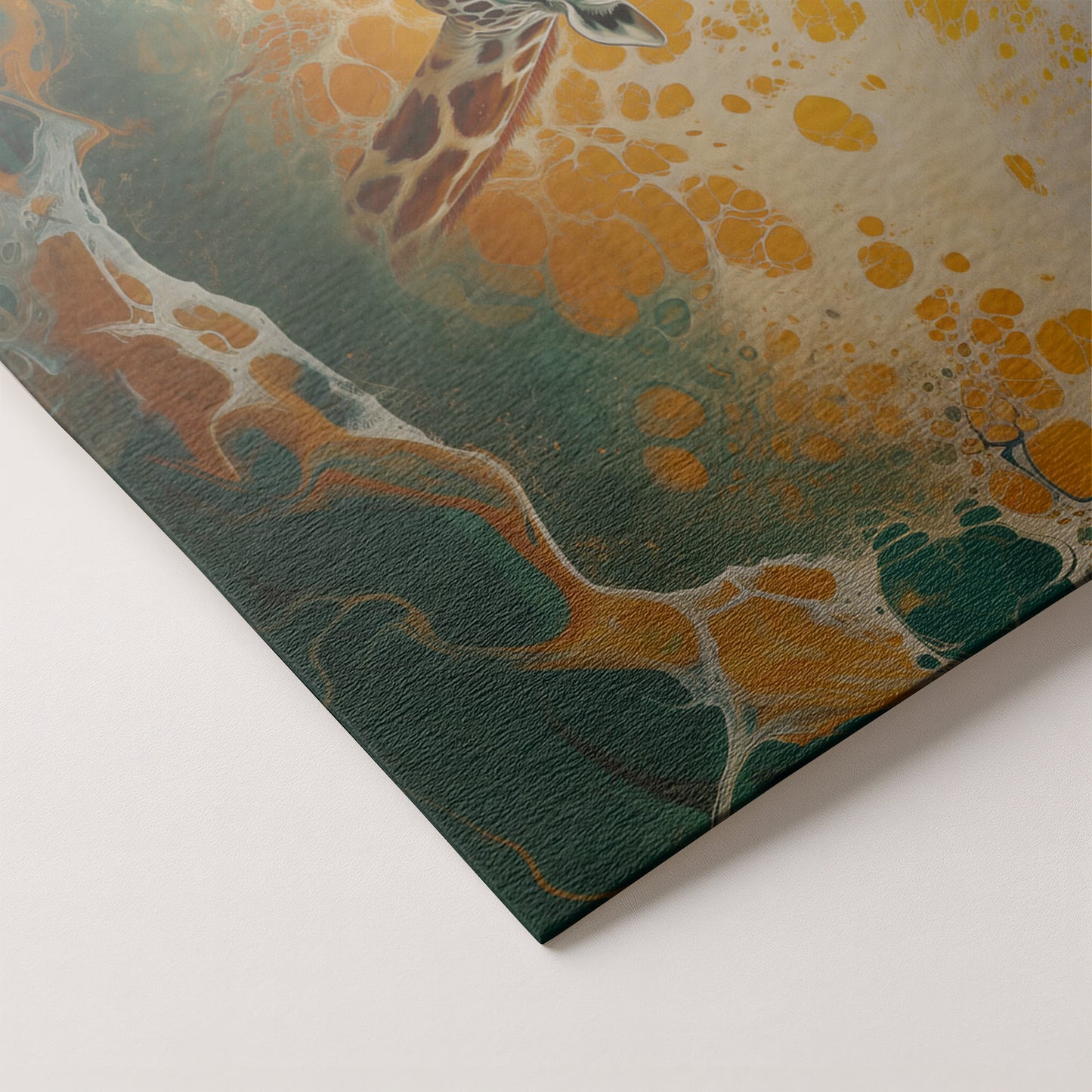 Abstract Giraffe Gold African American abstract art artwork by MoomZee Artwork