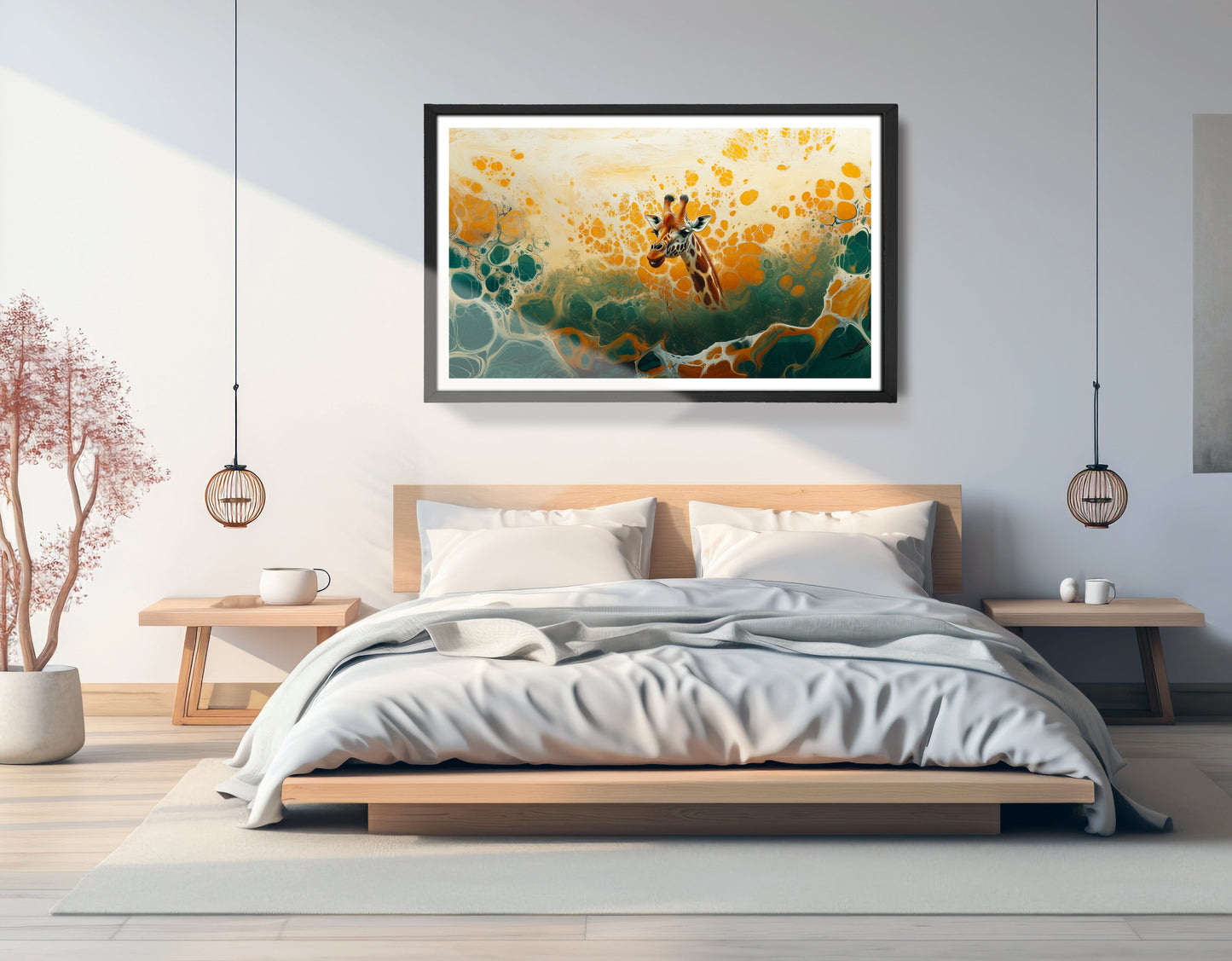 Abstract Giraffe Gold African American abstract art view 69