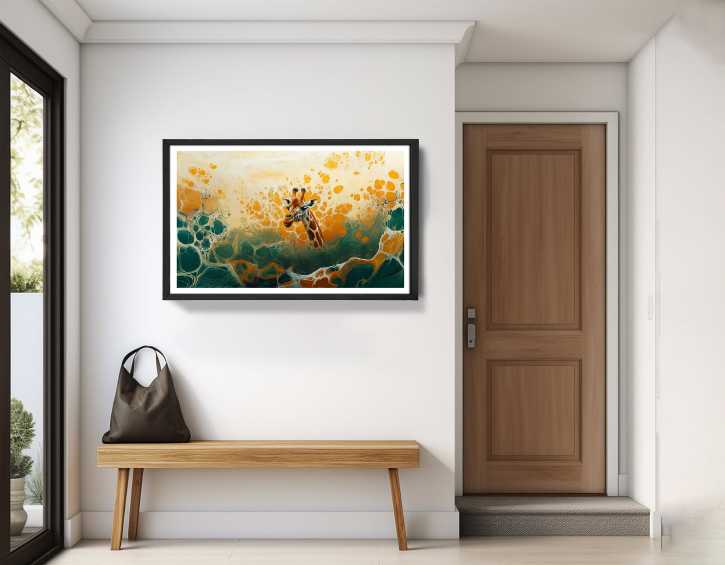 Abstract Giraffe Gold African American abstract art view 71