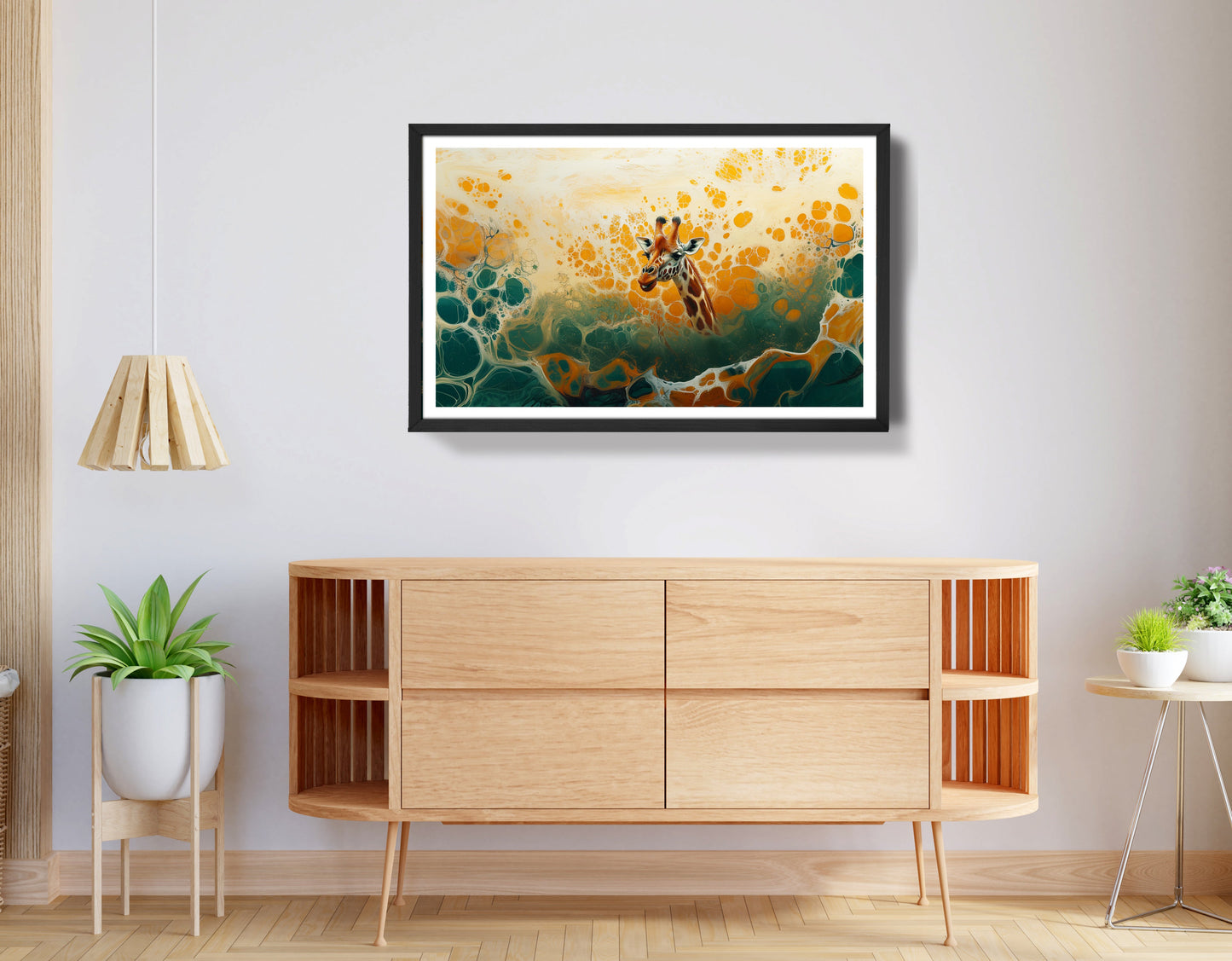 Abstract Giraffe Gold African American abstract art view 68