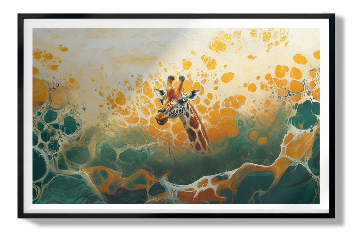 Abstract Giraffe Gold African American abstract art view 67
