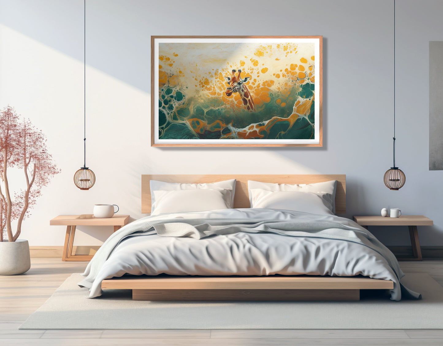 Abstract Giraffe Gold African American abstract art view 81