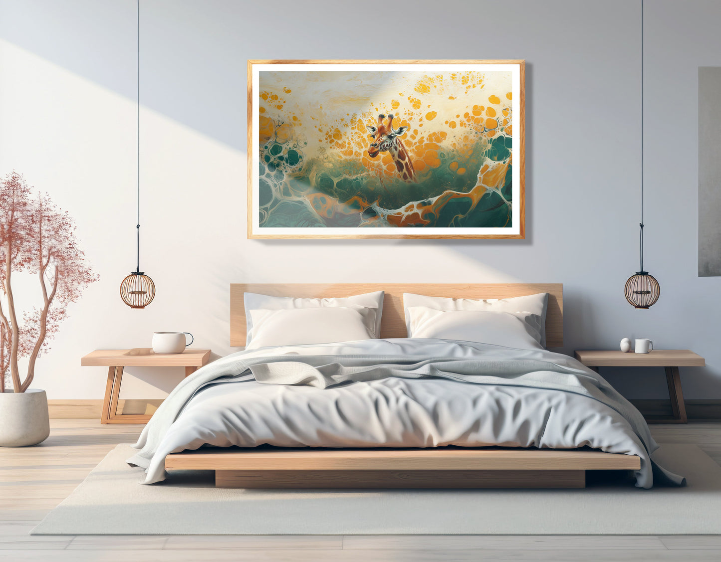 Abstract Giraffe Gold African American abstract art view 75
