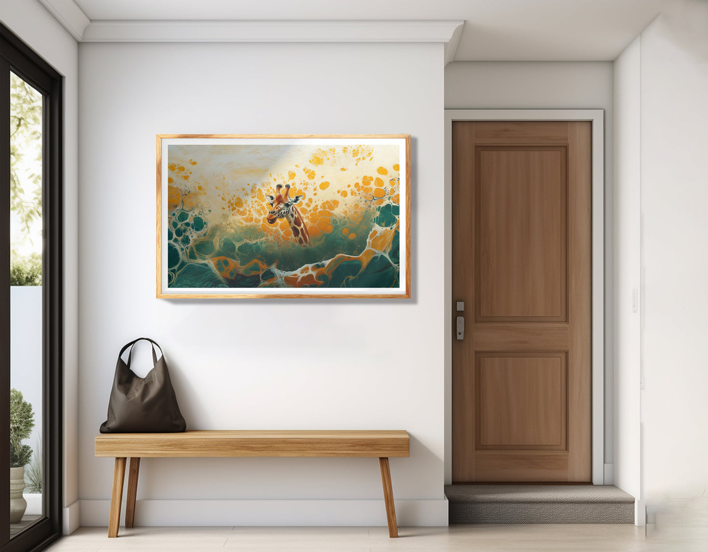 Abstract Giraffe Gold African American abstract art view 77