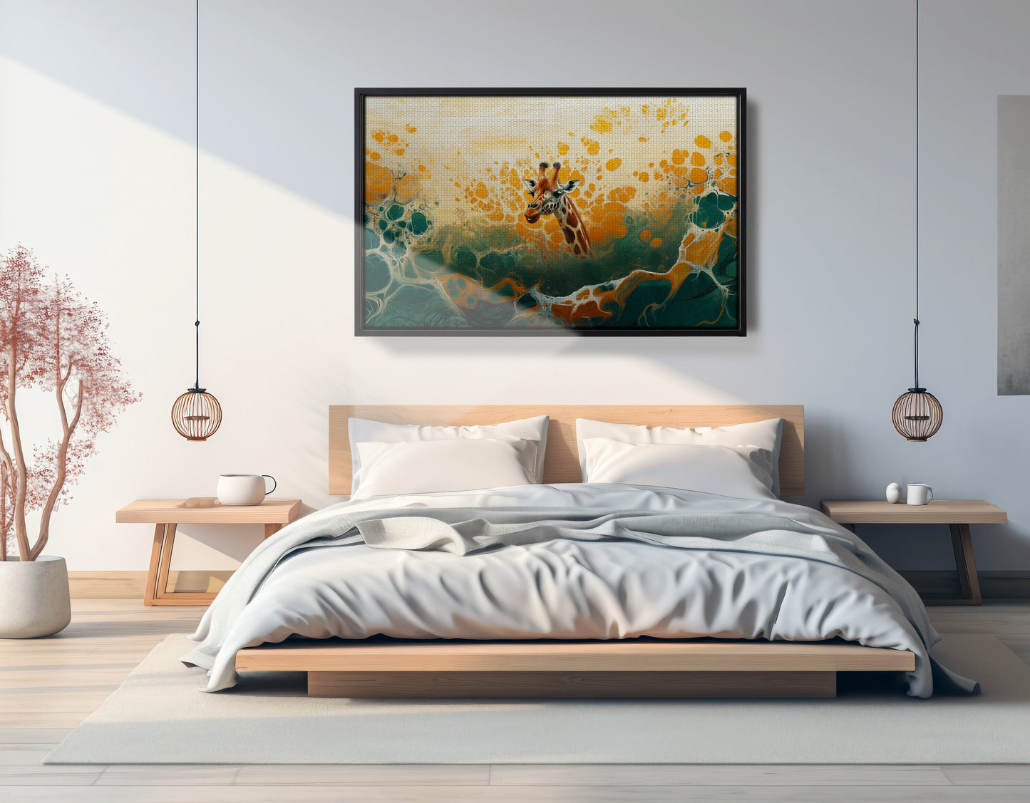 Abstract Giraffe Gold African American abstract art view 27