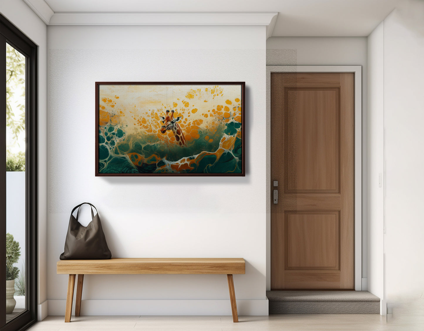 Abstract Giraffe Gold African American abstract art view 35